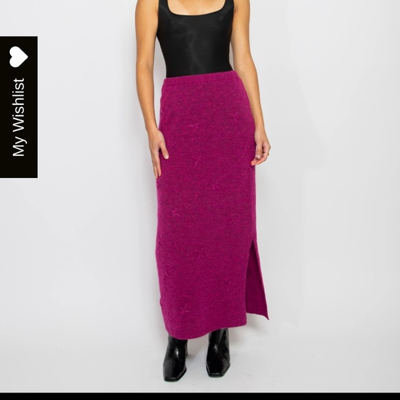 Tach Escarlata maxi skirt Small purple alpaca blend - Picture 2 of 6